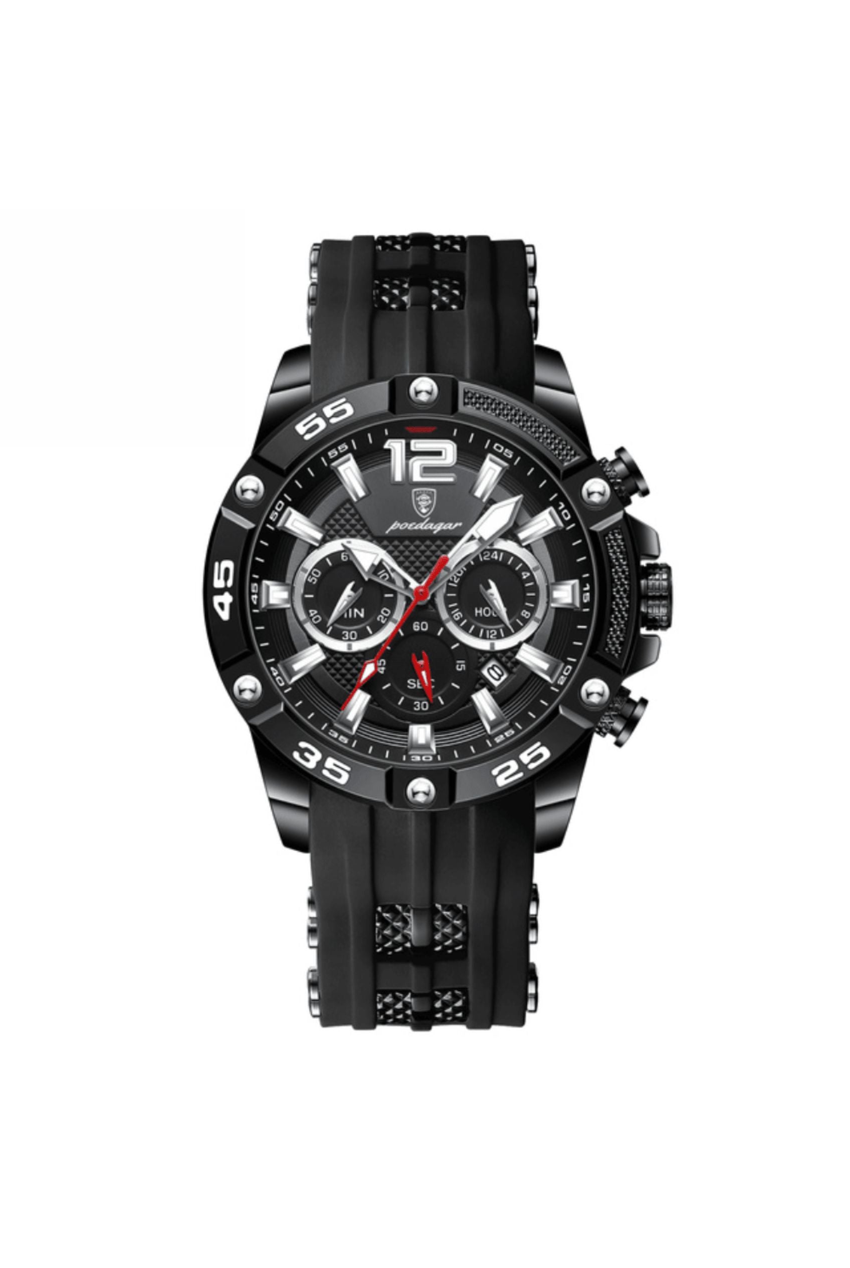 Men’s Watch — Sport - Black Strap | Black Dial | Black Case - Rully Official