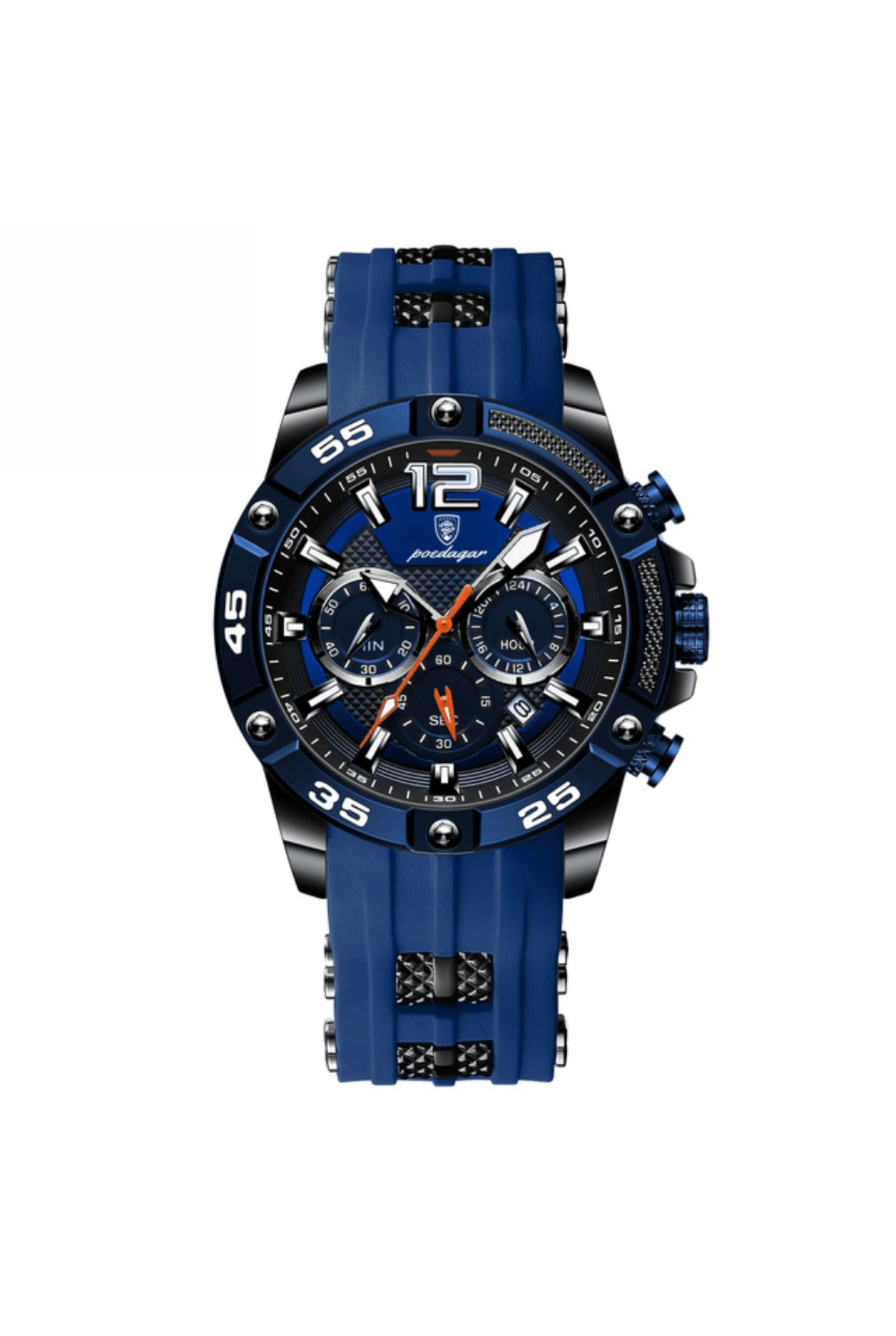 Men’s Watch — Sport - Blue Strap | Blue Dial | Black Case - Rully Official