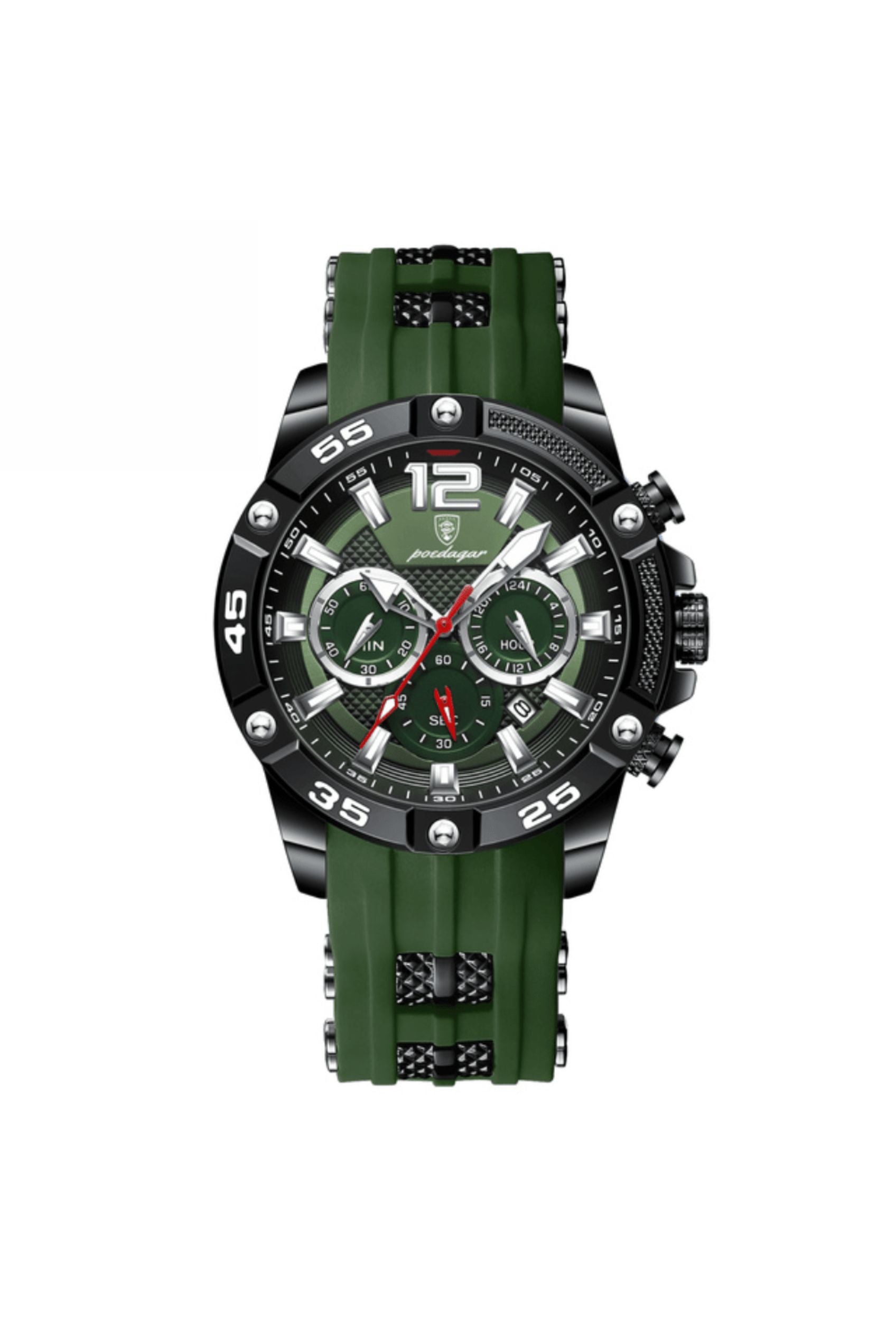 Men’s Watch — Sport - Dark Olive Strap | Dark Olive Dial | Black Case - Rully Official