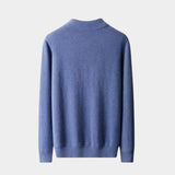 Men’s Merino Wool Long Sleeve Half Zip Polo