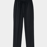 Men’s Linen Drawstring Trousers - Black - Rully Official
