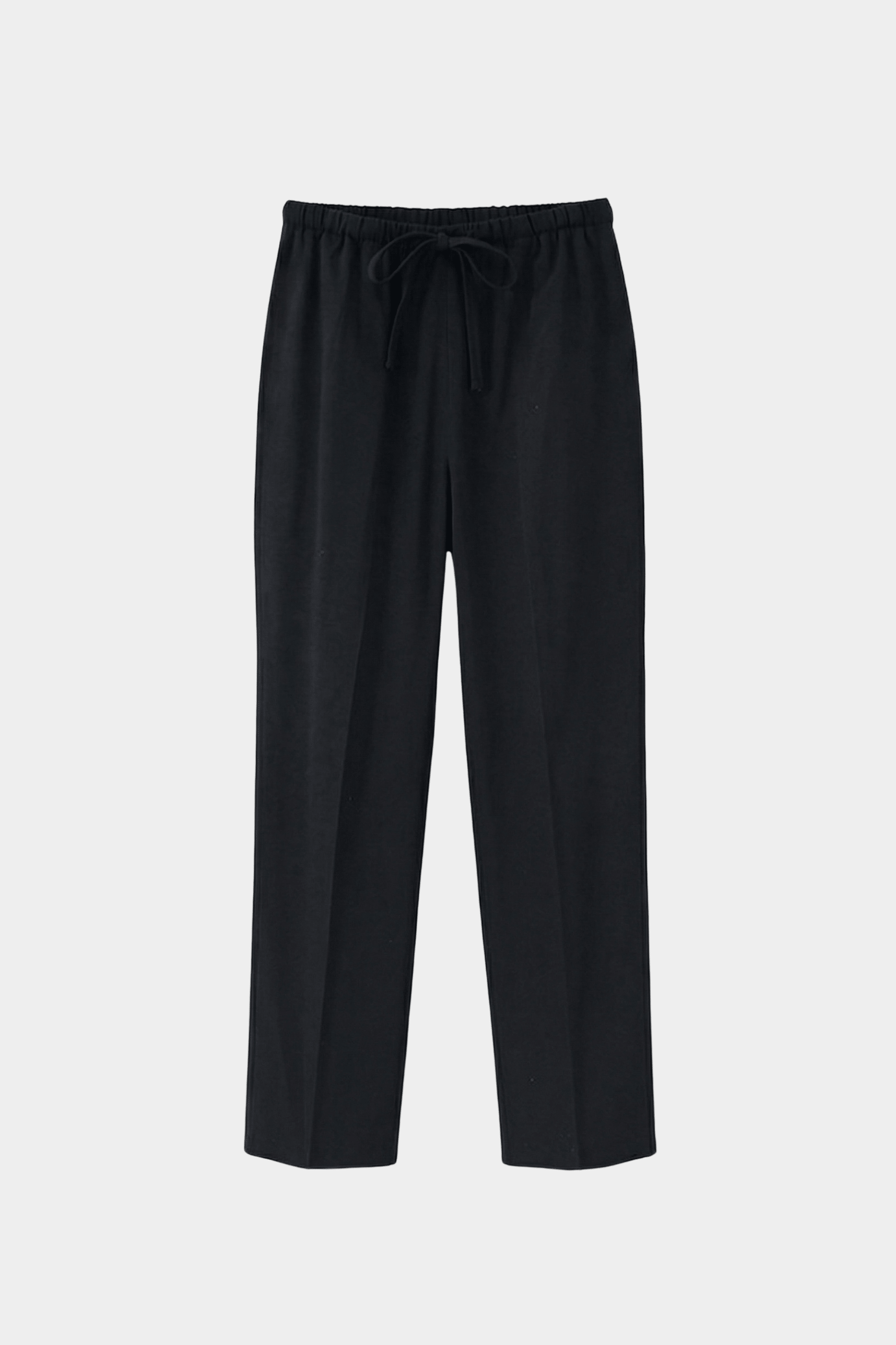 Men’s Linen Drawstring Trousers - Black - Rully Official