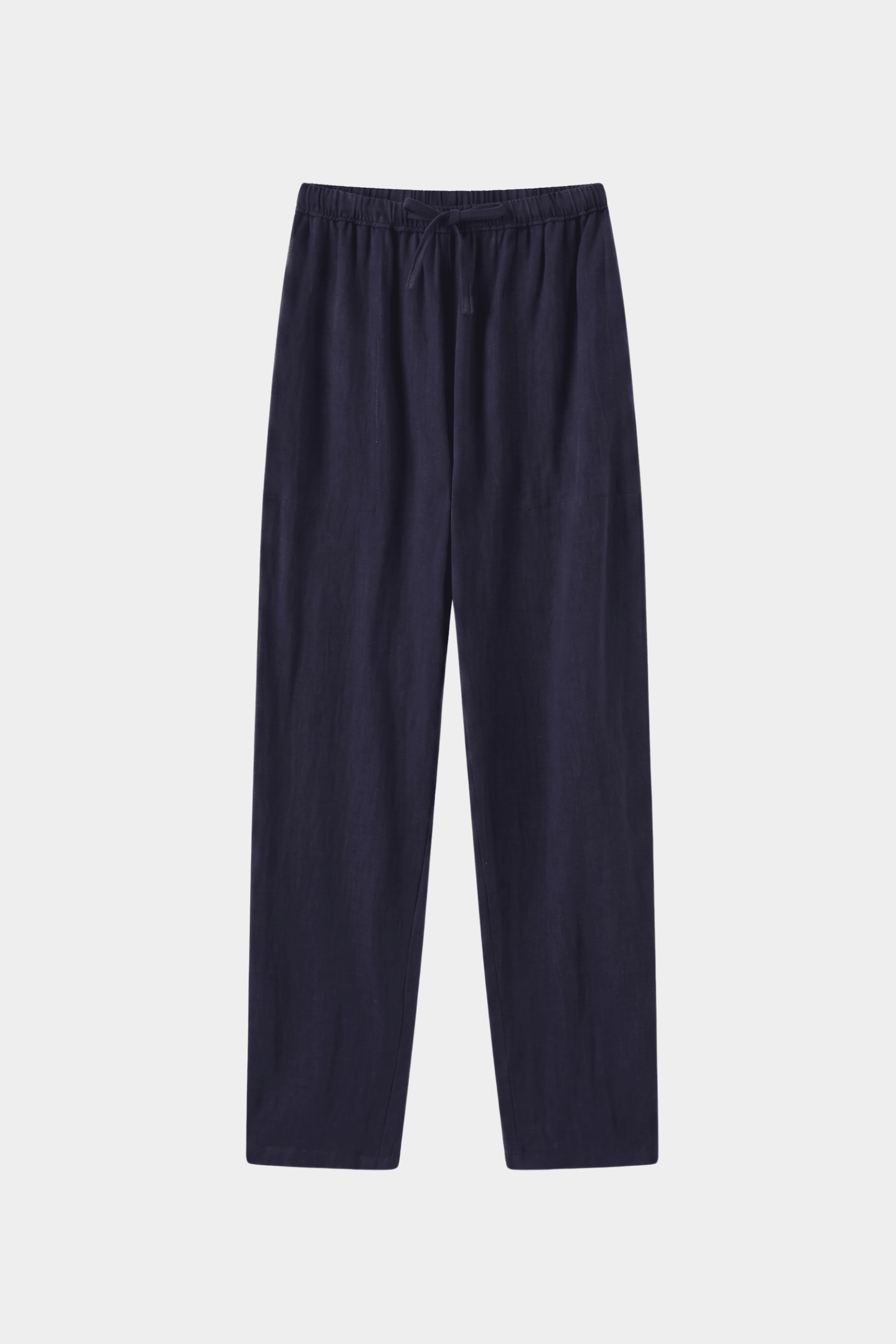 Men’s Linen Drawstring Trousers - Navy - Rully Official