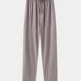 Men’s Linen Drawstring Trousers - Grey - Rully Official