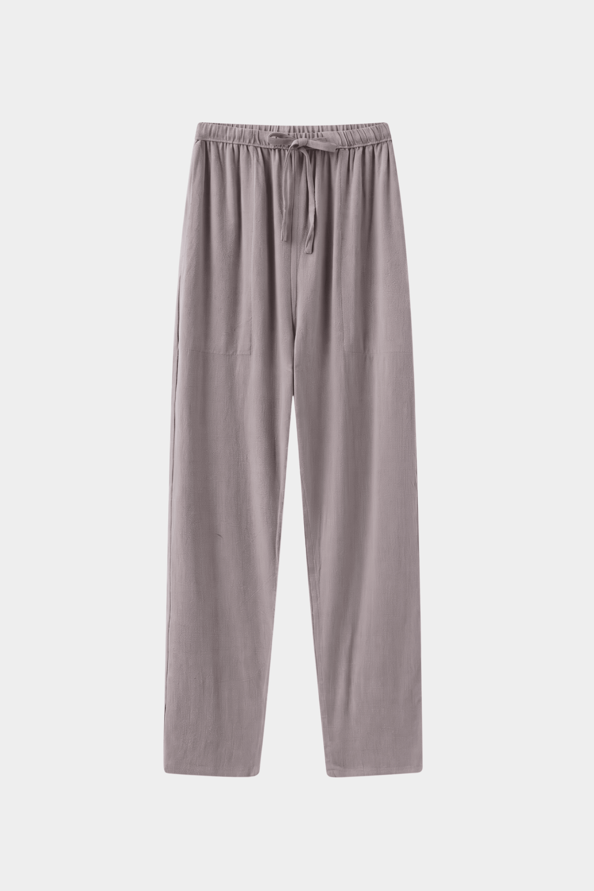 Men’s Linen Drawstring Trousers - Grey - Rully Official