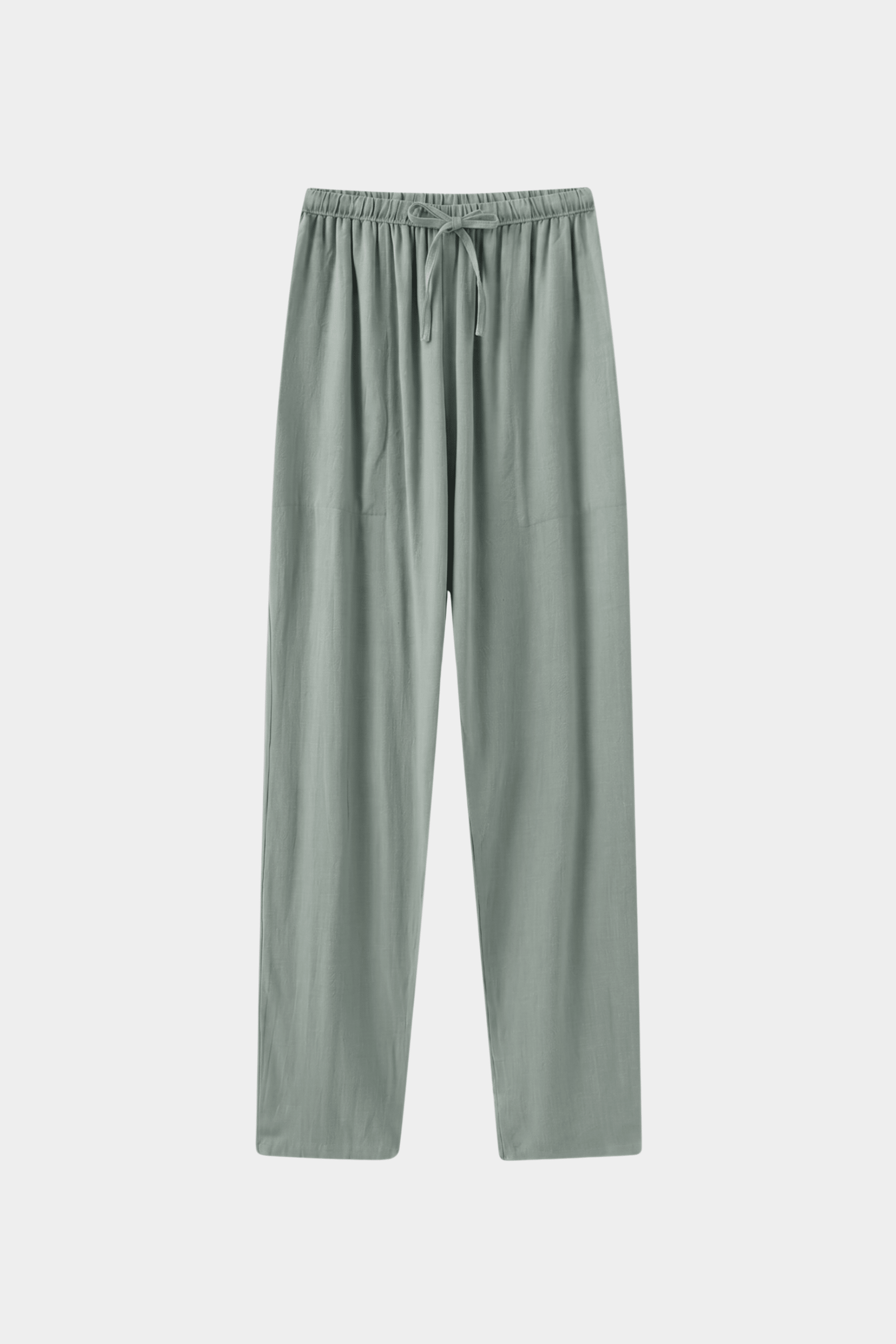 Men’s Linen Drawstring Trousers - Sage - Rully Official