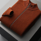 Men’s Full-Zip Ribbed Merino Wool Cardigan