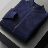 Men’s Full-Zip Ribbed Merino Wool Cardigan
