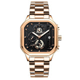 Men’s Watch — Machine - (Steel) Gold Strap | Gold Accents | Gold Case - Rully Official