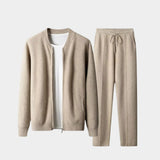 Men's Refined Merino Wool Cardigan & Trousers Set