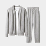 Men's Refined Merino Wool Cardigan & Trousers Set
