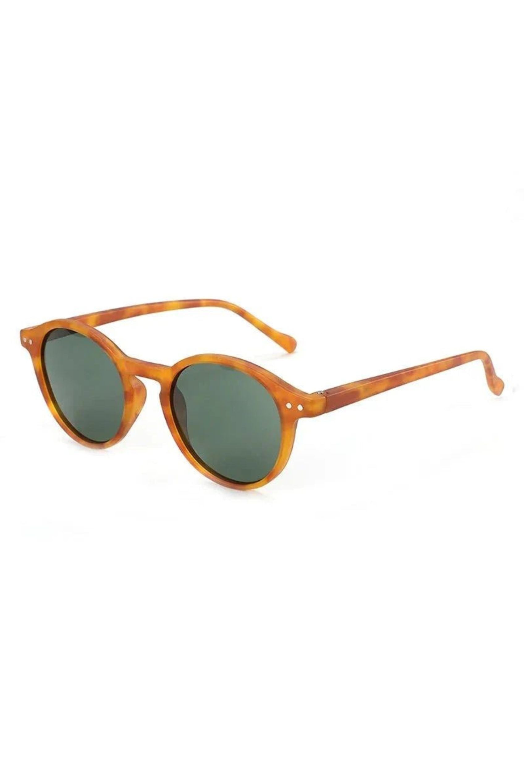 Men’s Sunglasses — Hera - Amber Tortoise Frame | Green Lens - Rully Official
