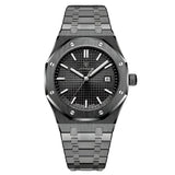 Men’s Watch — Minimal King’s Oak - Gunmetal Strap | Black Dial | Gunmetal Case - Rully Official