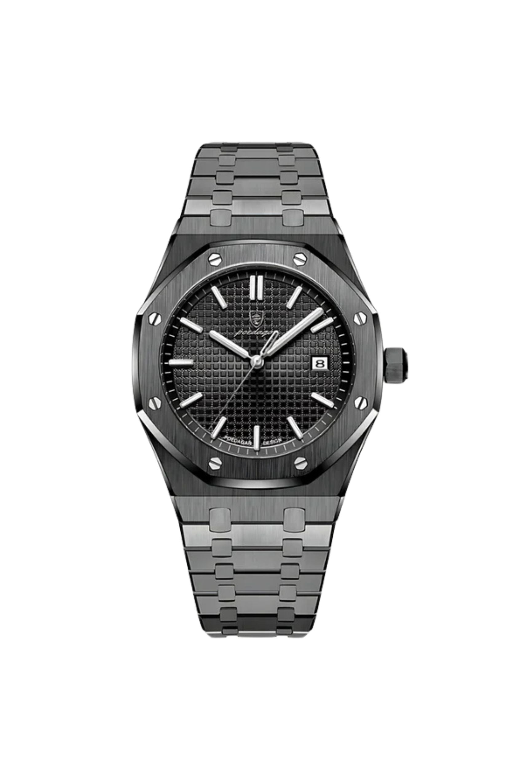 Men’s Watch — Minimal King’s Oak - Gunmetal Strap | Black Dial | Gunmetal Case - Rully Official