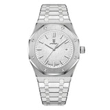 Men’s Watch — Minimal King’s Oak - Silver Strap | White Dial | Silver Case - Rully Official