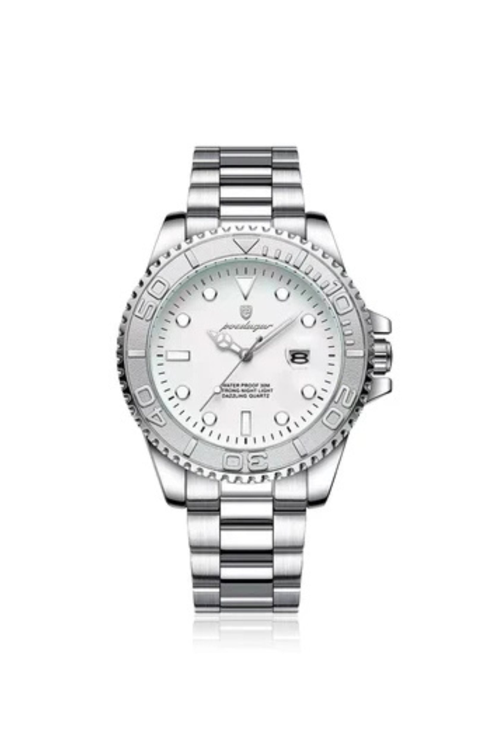 Men’s Watch — Classic Noble - (Steel) Silver Strap | White Dial - Rully Official