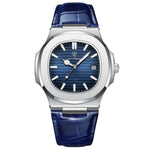 Men’s Watch — Classic Regalia - Blue Strap | Blue Dial | Silver Case - Rully Official