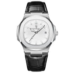 Men’s Watch — Classic Regalia - Black Strap | White Dial | Silver Case - Rully Official