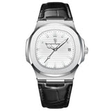 Men’s Watch — Classic Regalia - Black Strap | White Dial | Silver Case - Rully Official