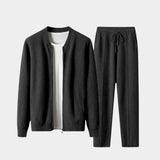 Men's Refined Merino Wool Cardigan & Trousers Set