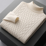 Men’s Cable Knit Roll Neck Jumper