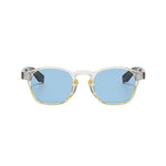 Men's Sunglasses — Porto - Crystal Cream Front | Tortoise Temples | Blue Lens - Rully Official