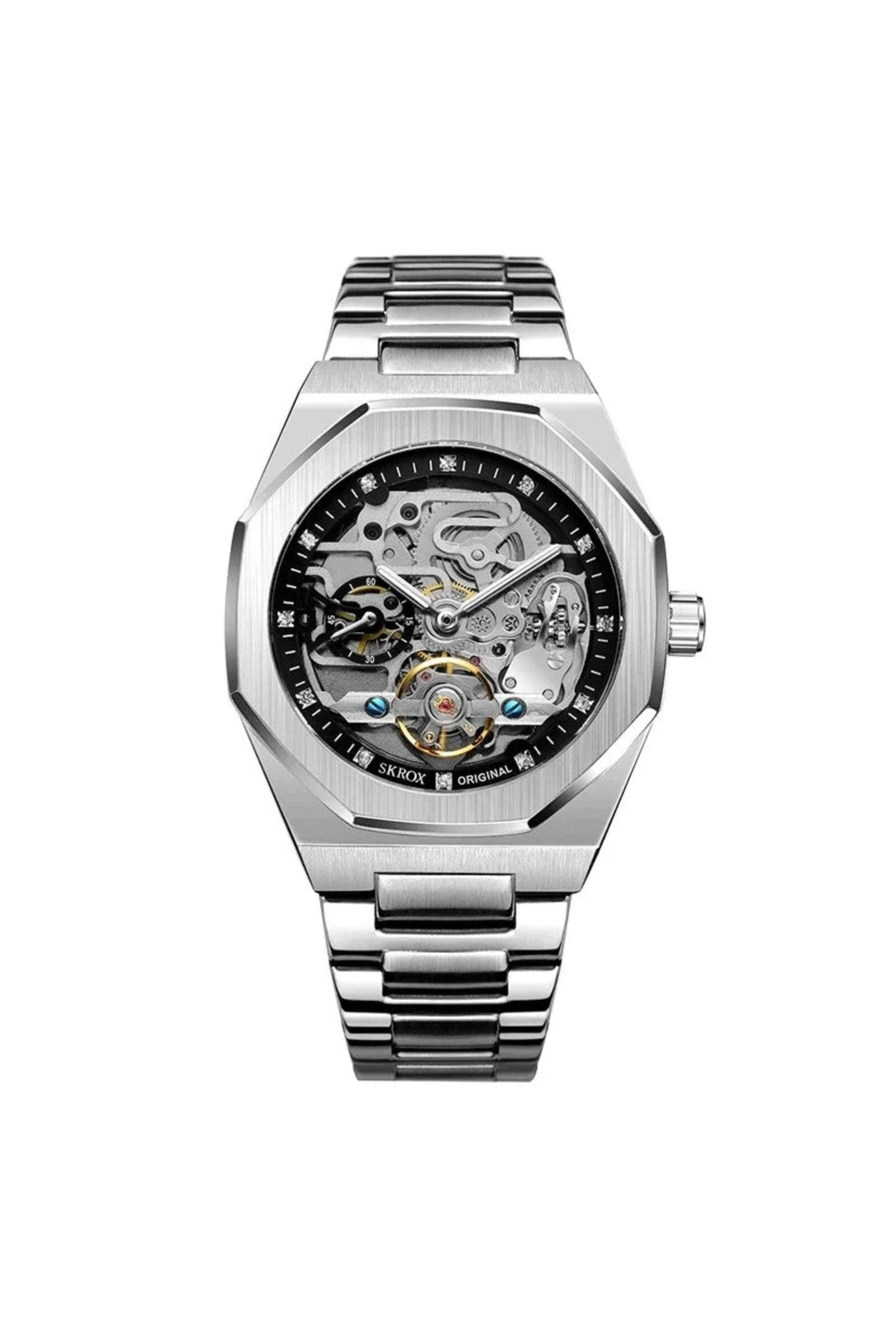Men's Watch — The Vantage - Silver Strap | Black/Silver Dial | Silver Case - Rully Official