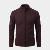 Men’s Textured Full Zip Knit Cardigan
