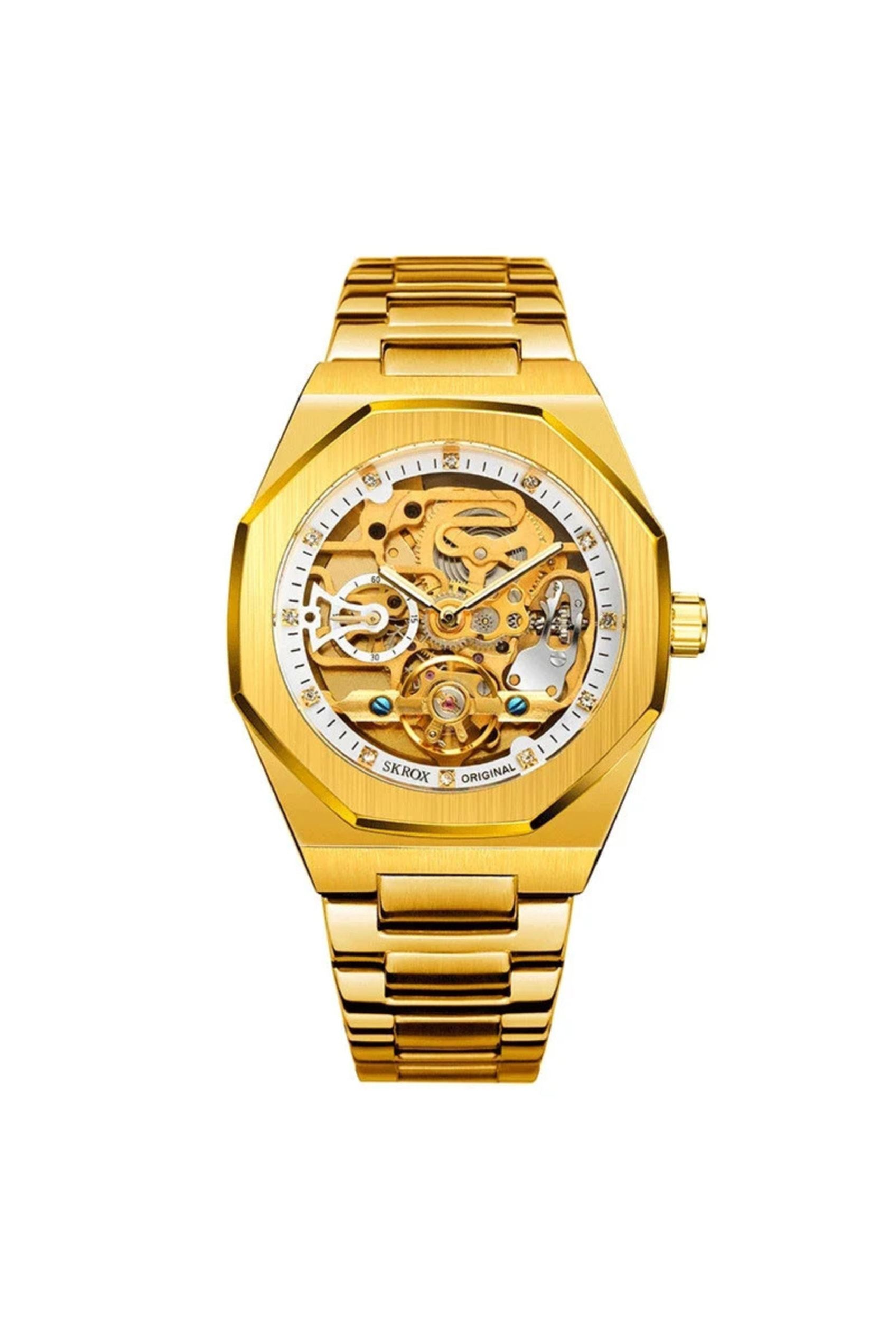 Men's Watch — The Vantage - Gold Strap | White/Gold Dial | Gold Case - Rully Official