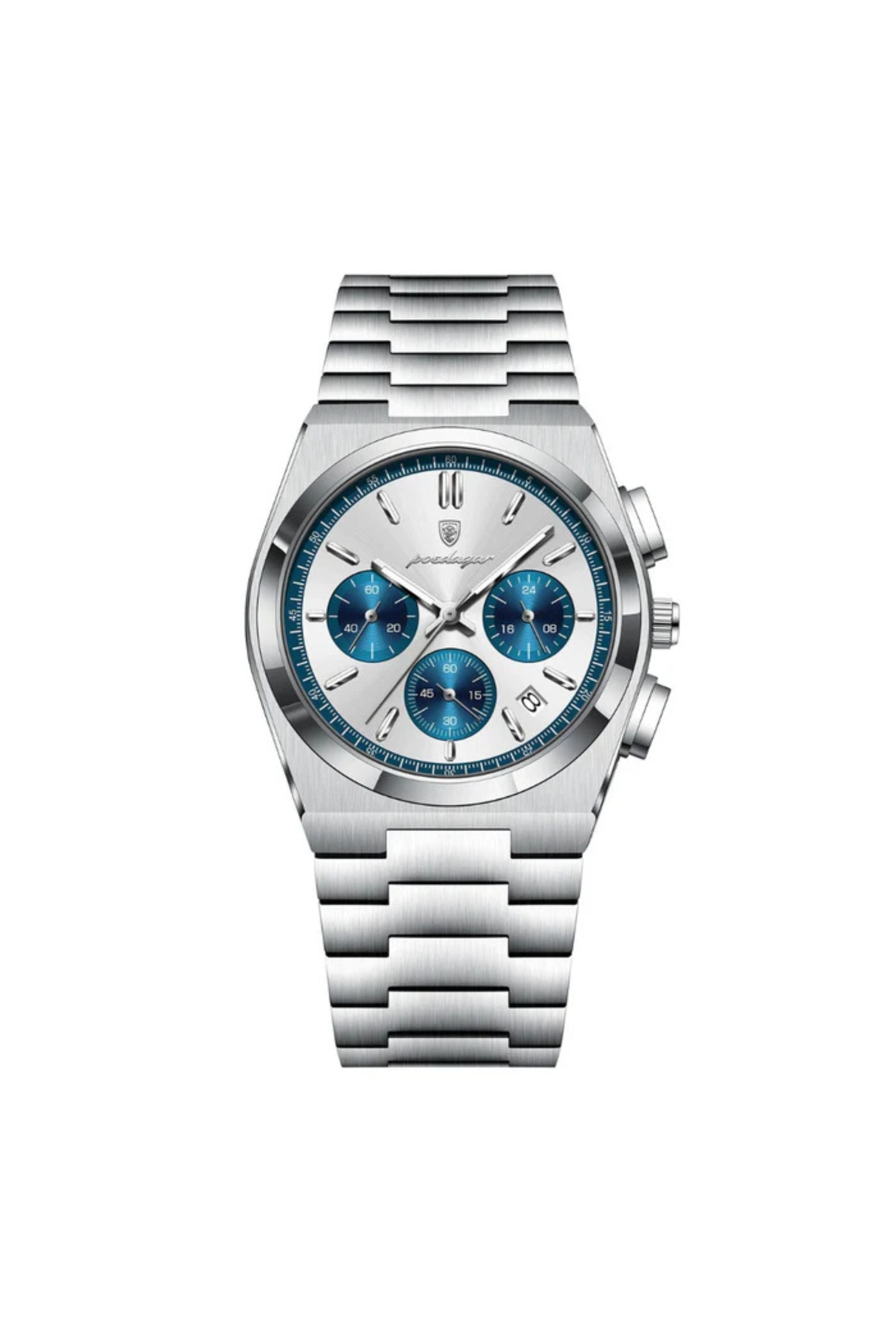 Men's Watch — The Regatta - Silver Strap | Silver/Blue Dial | Silver Case - Rully Official