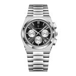 Men's Watch — The Regatta - Silver Strap | Black/Silver Dial | Silver Case - Rully Official