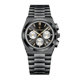 Men's Watch — The Regatta - Black Strap | Black/Silver Dial | Black Case - Rully Official