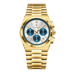 Men's Watch — The Regatta - Gold Strap | Silver/Blue Dial | Gold Case - Rully Official