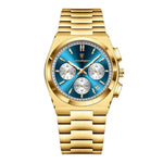 Men's Watch — The Regatta - Gold Strap | Blue/Silver Dial | Gold Case - Rully Official