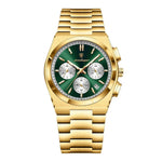 Men's Watch — The Regatta - Gold Strap | Green/Silver Dial | Gold Case - Rully Official