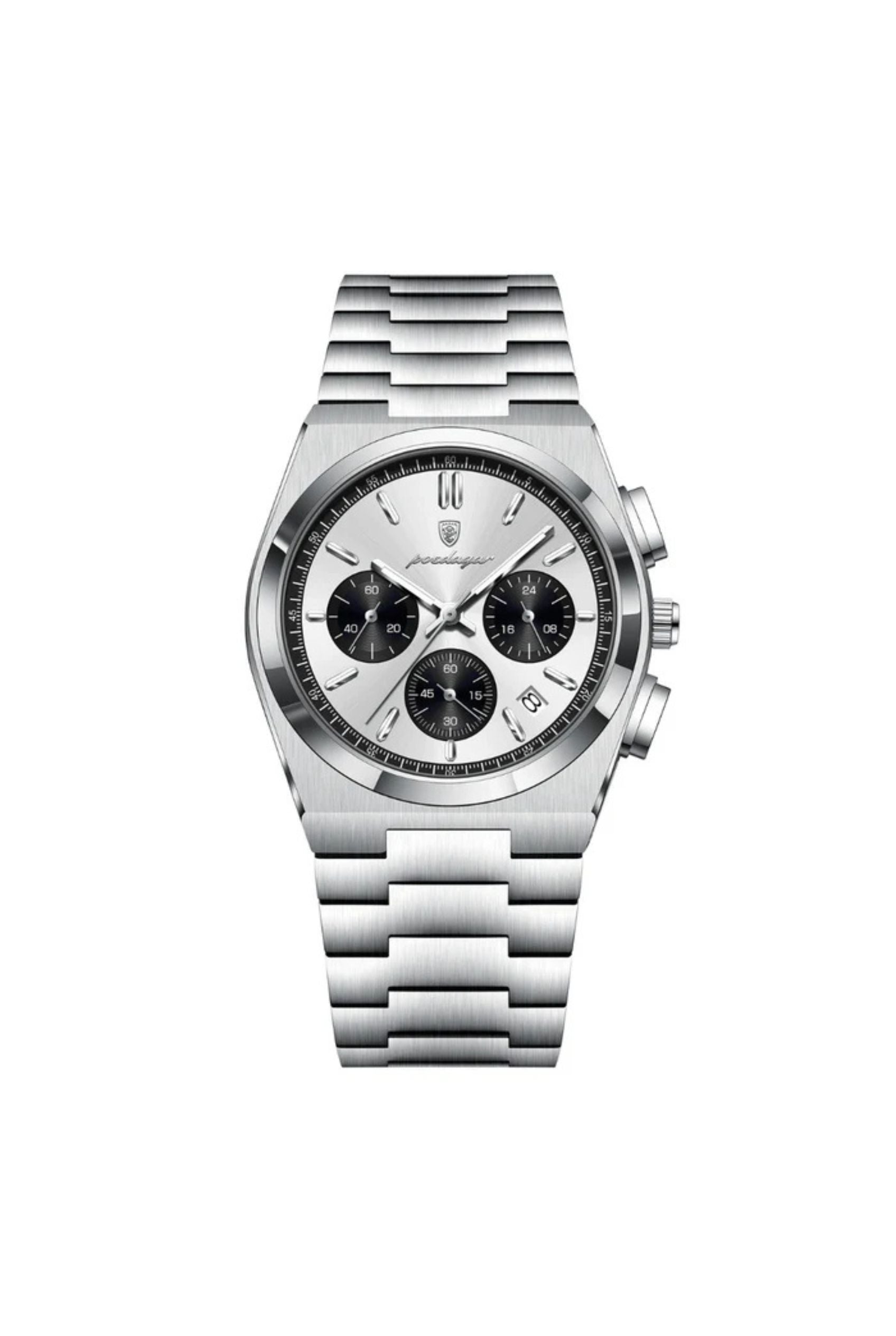 Men's Watch — The Regatta - Silver Strap | Silver/Black Dial | Silver Case - Rully Official