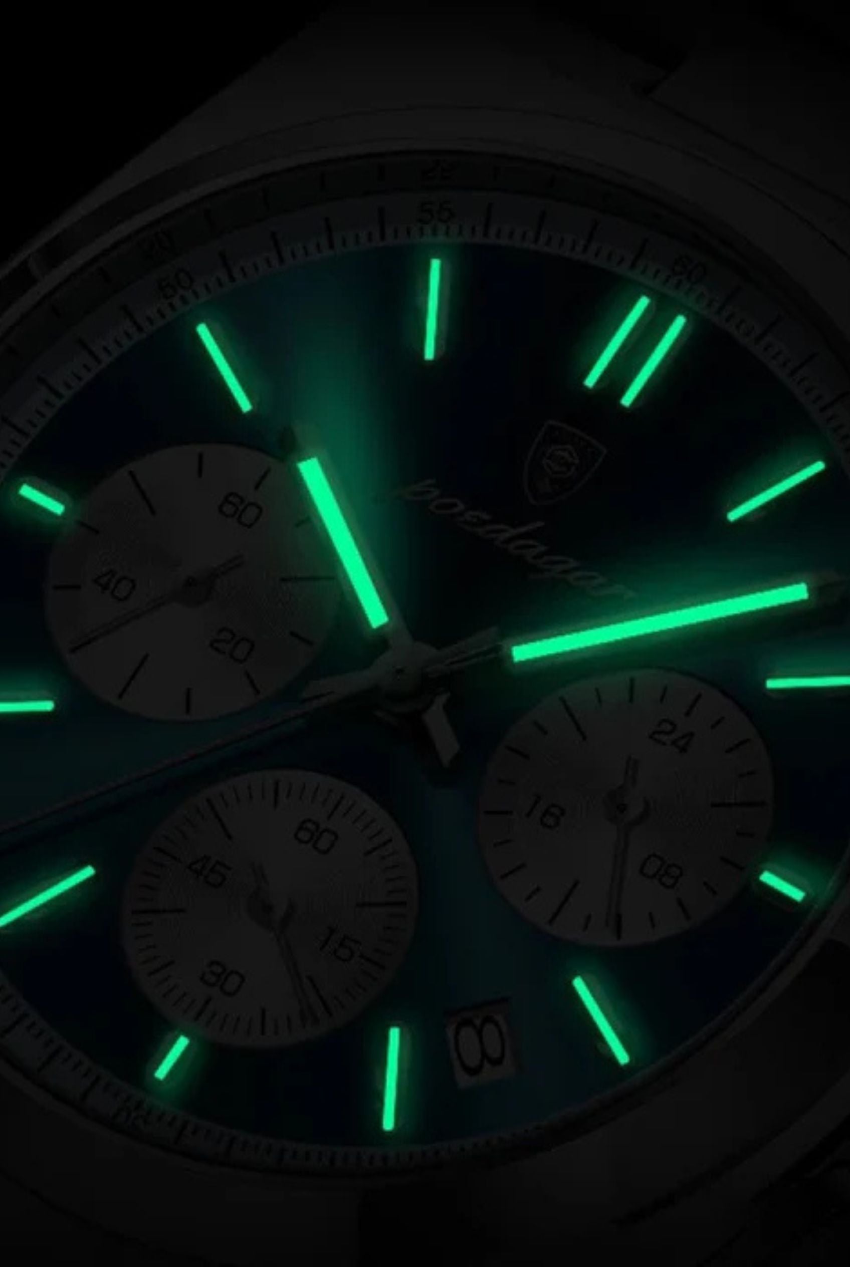 Men's Watch — The Regatta - Gold Strap | Green/Silver Dial | Gold Case - Rully Official