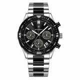 Men's Watch — The Apex - Silver/Black Strap | Black Dial | Black Case - Rully Official