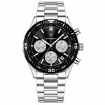 Men's Watch — The Apex - Silver Strap | Black Dial | Black Case - Rully Official