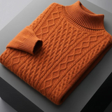 Men’s Cable Knit Roll Neck Jumper