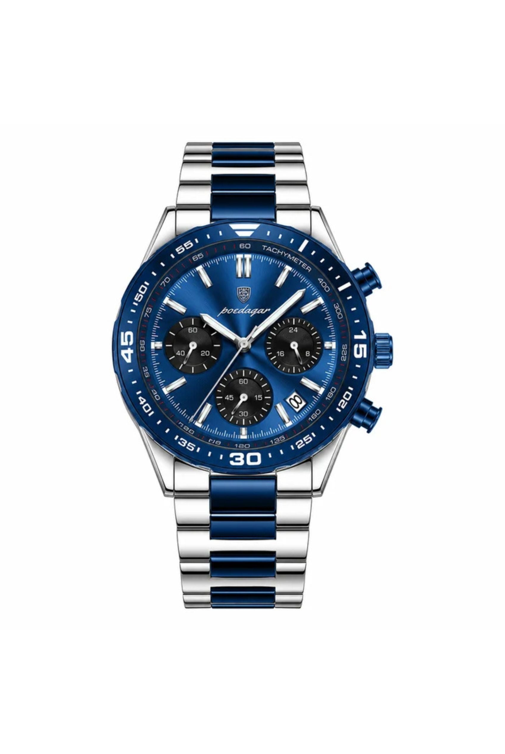 Men's Watch — The Apex - Silver/Blue Strap | Blue Dial | Blue Case - Rully Official