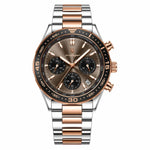 Men's Watch — The Apex - Silver/Rose Gold Strap | Brown Dial | Black/Rose Gold Case - Rully Official