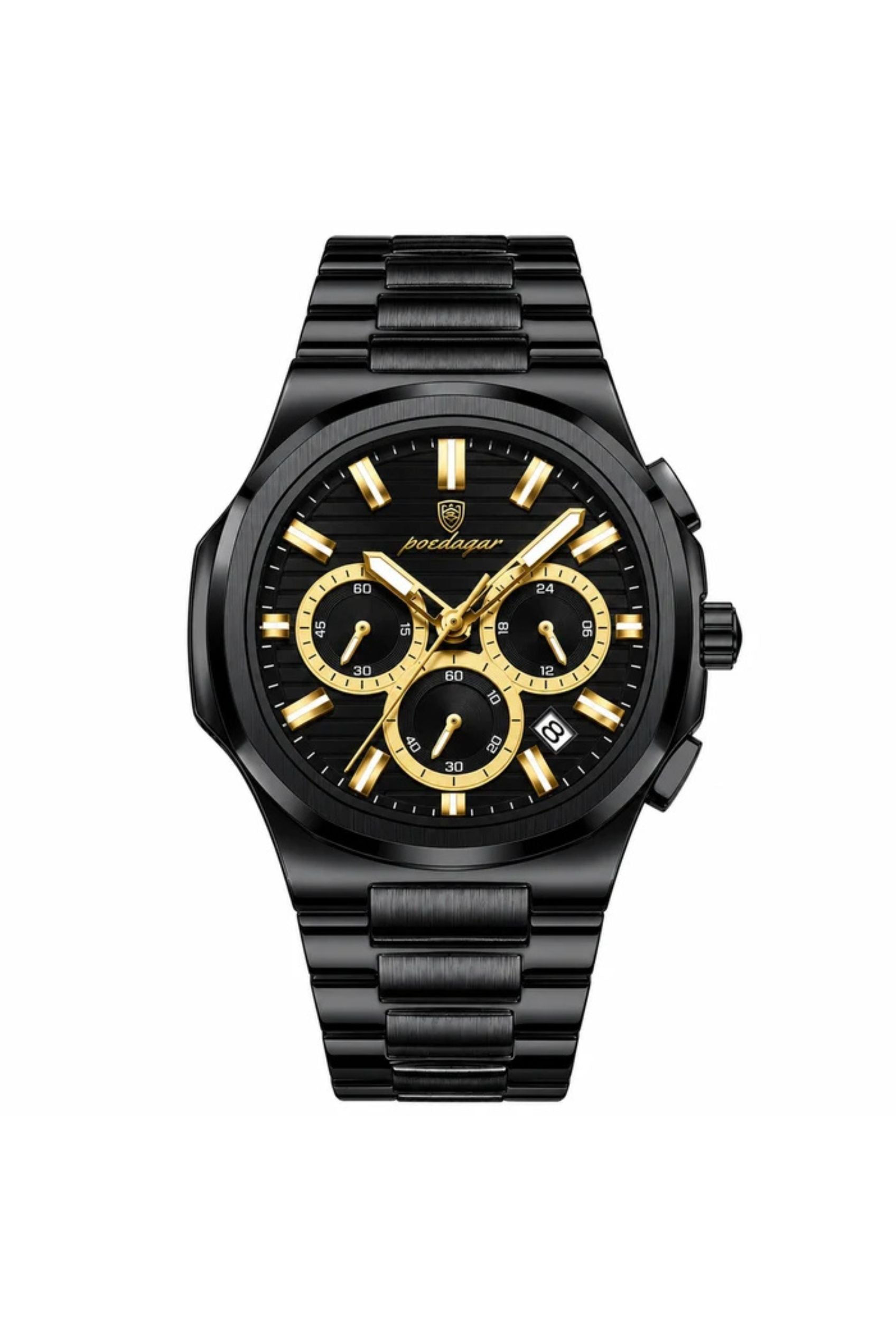 Men's Watch — The Solstice - Total Black | Gold Accents - Rully Official