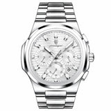 Men's Watch — The Solstice - Silver Strap | White Dial | Silver Case - Rully Official