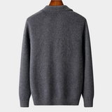 Men’s Cashmere Full Zip Polo Cardigan