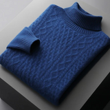Men’s Cable Knit Roll Neck Jumper