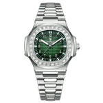 Men's Watch — The Glacier - Silver Strap | Emerald Dial - Rully Official