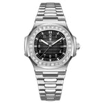 Men's Watch — The Glacier - Silver Strap | Black Dial - Rully Official