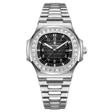 Men's Watch — The Glacier - Silver Strap | Black Dial - Rully Official