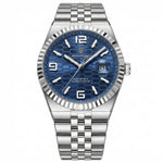 Men's Watch — The Sterling - Silver Strap | Navy Dial | Silver Case - Rully Official